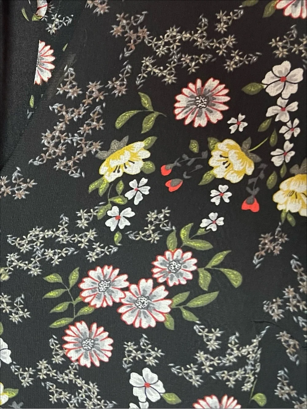 1.STATE Floral Tie Neck Sheer Long Sleeve Tunic Dress Size Large - Picture 4 of 6